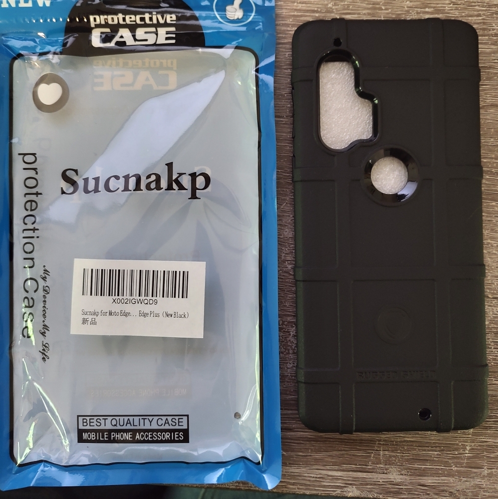Sucnakp for Moto Edge Plus Case Heavy Duty Black